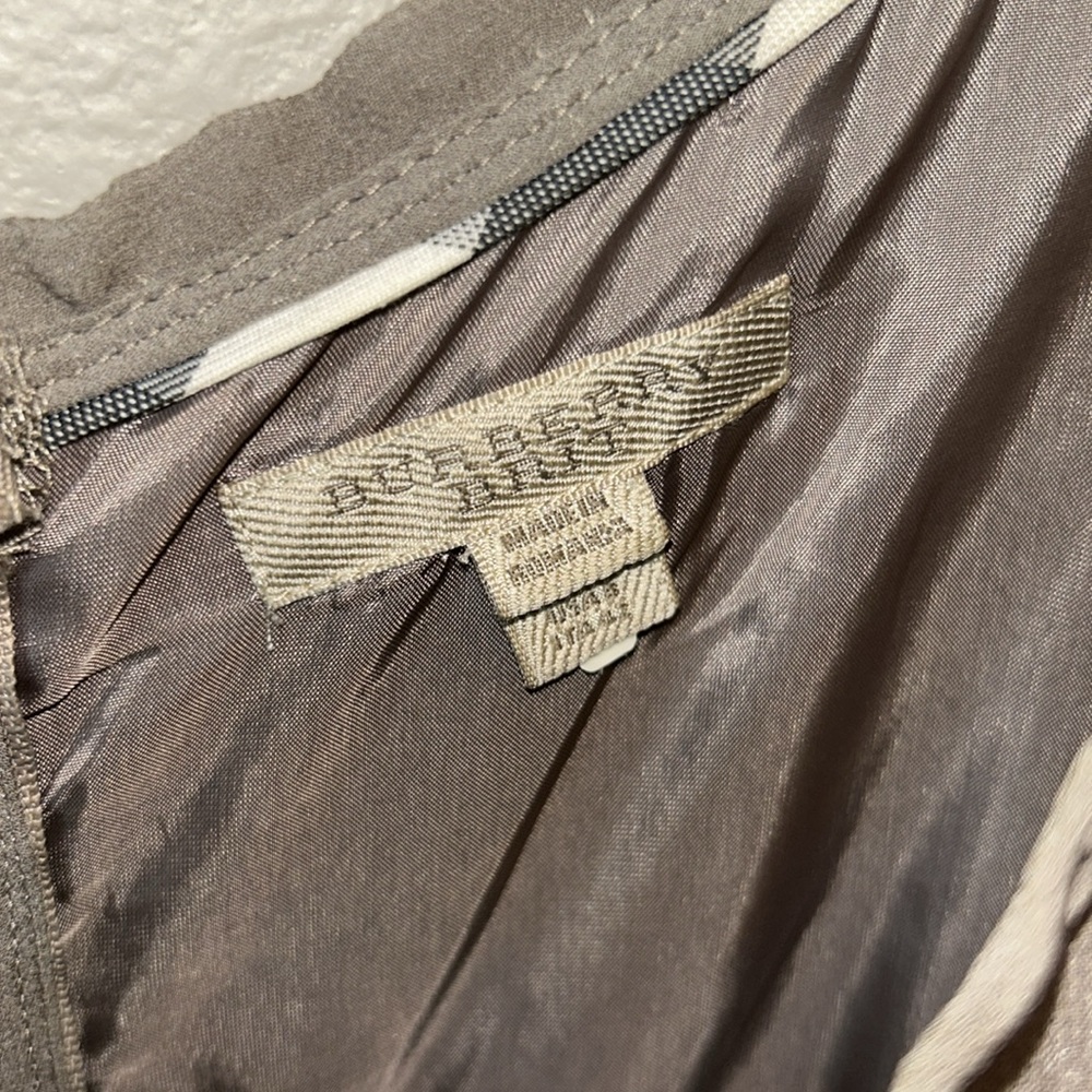 BURBERRY BRIT 100% SILK DRESS TAUPE SIZE 8 - Picture 3 of 4